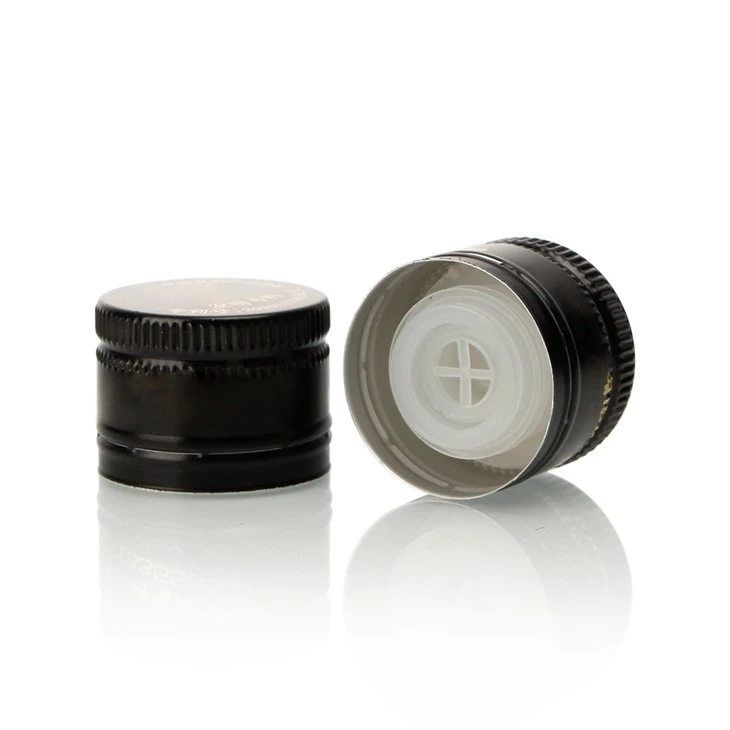 Aluminium noir de luxe - Caps d'huile d'olive en plastique